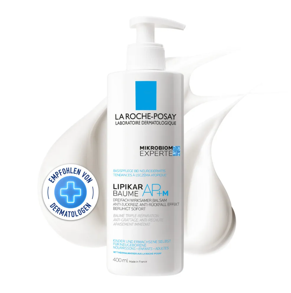 La Roche-Posay Lipikar Baume AP+M – Rückfettender Balsam für sehr trockene & zu Neurodermitis neigende Haut